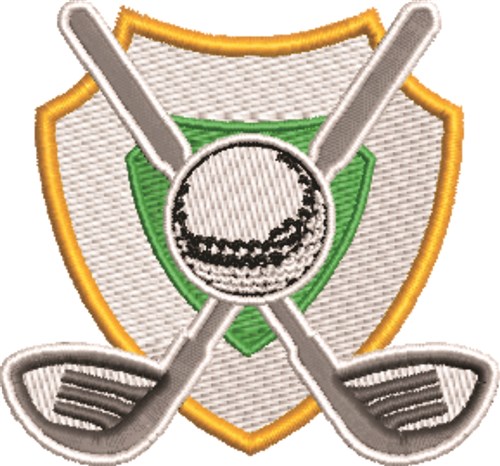 Golf Emblem Machine Embroidery Design