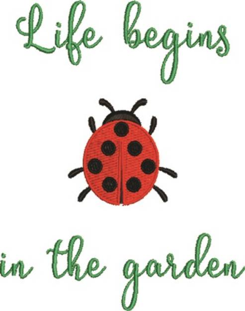 Picture of Life In The Garden Machine Embroidery Design