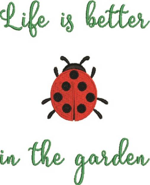 Picture of Garden Ladybug Machine Embroidery Design