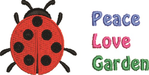 Peace Love Garden Machine Embroidery Design