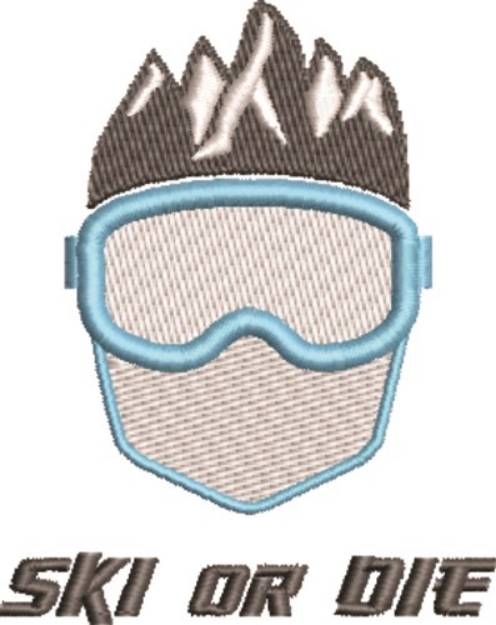 Picture of Ski Or Die Machine Embroidery Design