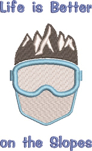 Better On The Slopes Machine Embroidery Design