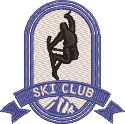 Ski Club Machine Embroidery Design