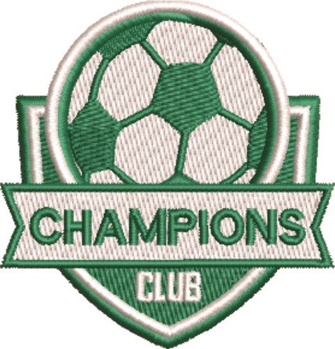 Soccer Champions Club Machine Embroidery Design