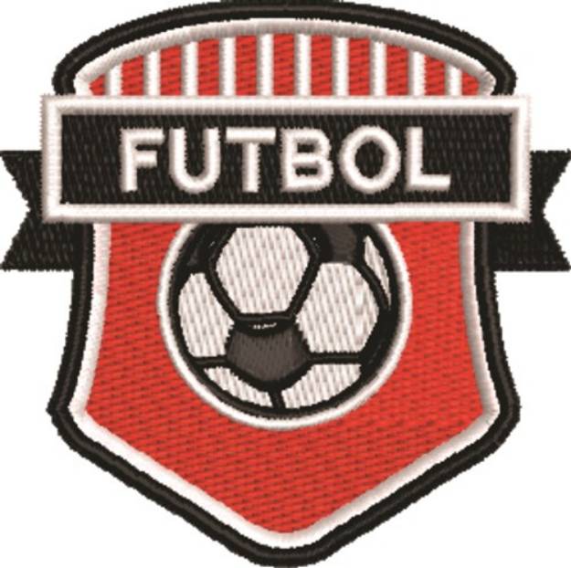 Picture of Futbol Crest Machine Embroidery Design