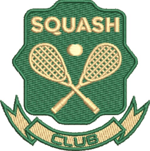 Squash Club Machine Embroidery Design