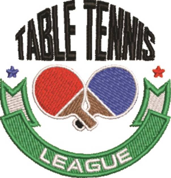 Picture of Table Tennis League Machine Embroidery Design