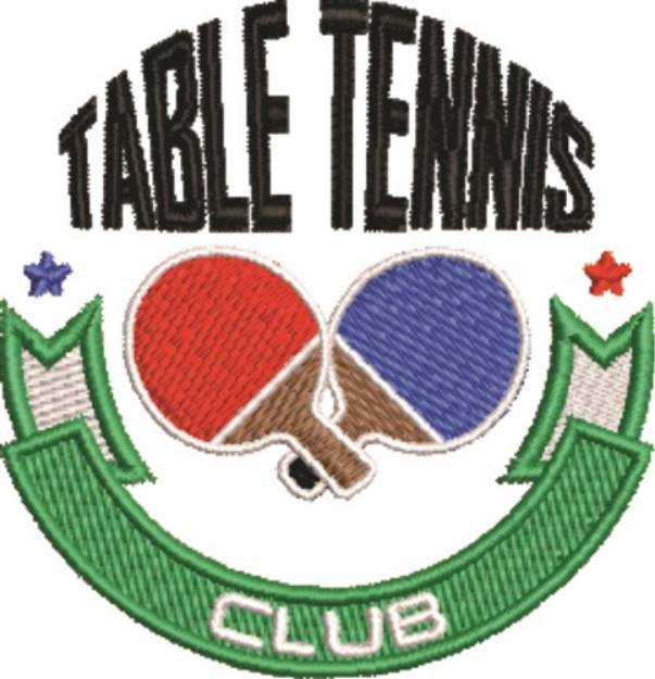 Picture of Table Tennis Club Machine Embroidery Design