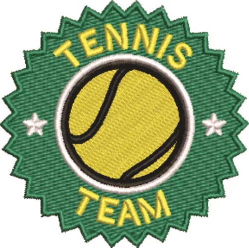 Tennis Team Machine Embroidery Design
