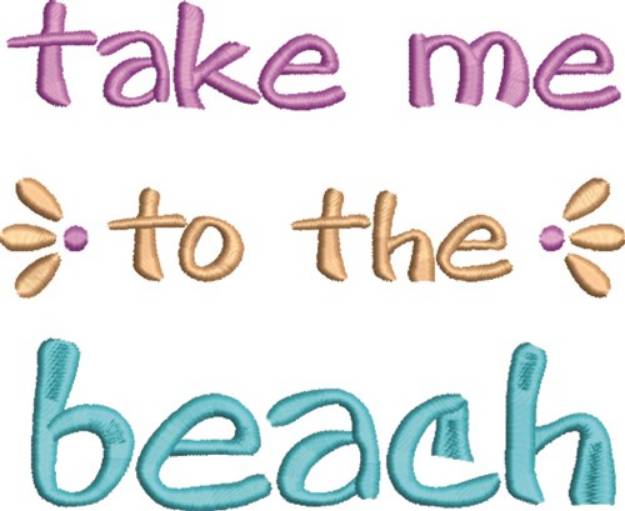 Picture of Take Me To The Beach Machine Embroidery Design