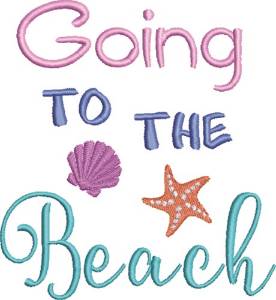 Picture of Going To The Beach Machine Embroidery Design