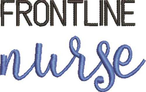 Frontline Nurse Machine Embroidery Design