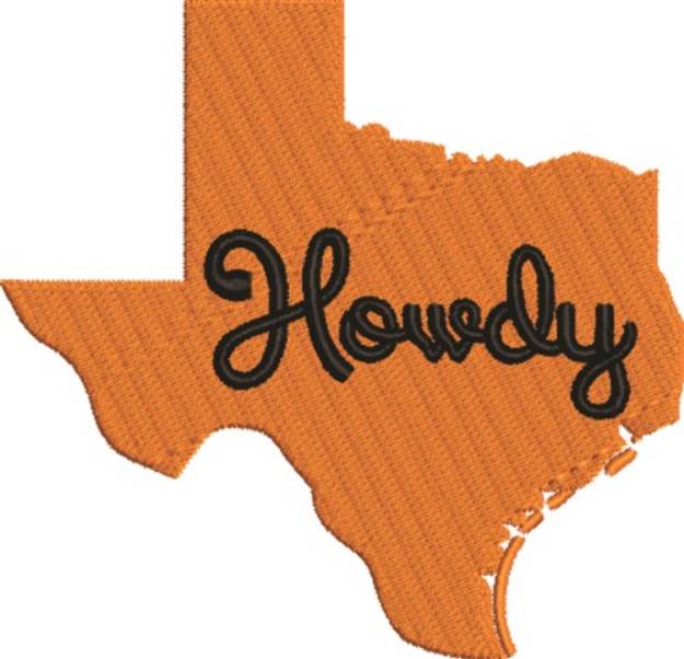 Picture of Howdy Texas Machine Embroidery Design