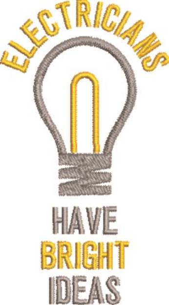 Picture of Electricians Light Bulb Machine Embroidery Design