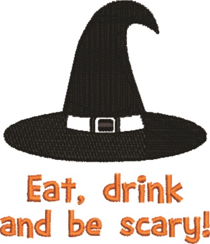 Eat Drink Scary   Machine Embroidery Design