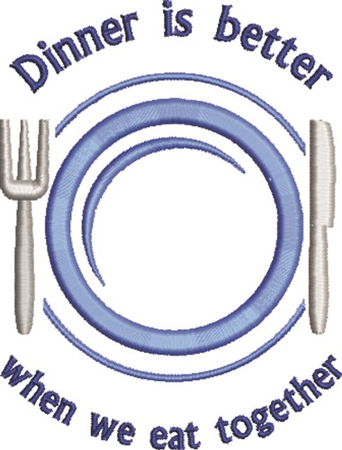 Eat Together Machine Embroidery Design