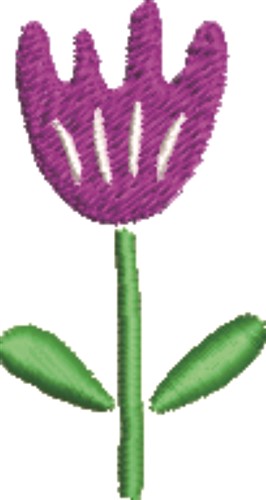 Purple Tulip Machine Embroidery Design