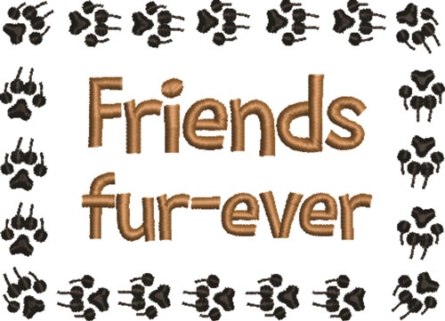 Friends Fur-ever Machine Embroidery Design
