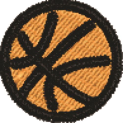 Small Basketball Machine Embroidery Design