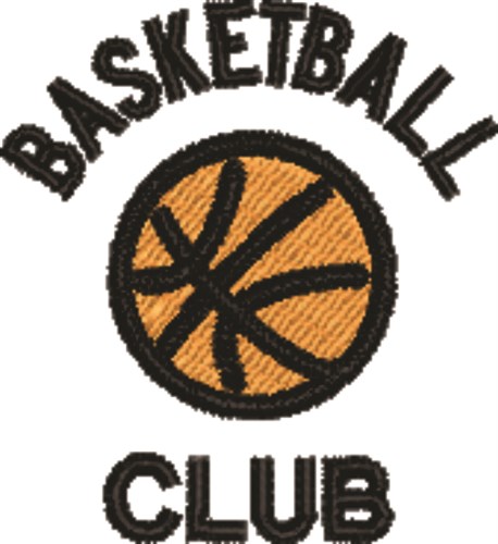 Basketball Club Small Machine Embroidery Design