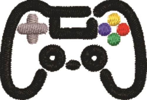 Video Game Controller Machine Embroidery Design