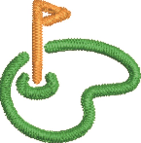 Golf Hole Outline Machine Embroidery Design