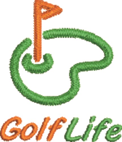 Golf Life Machine Embroidery Design