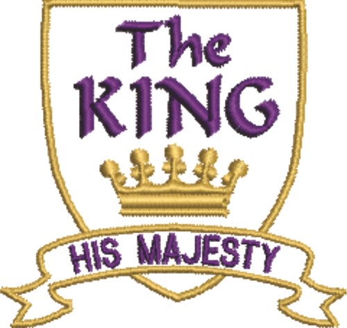 The King His Majesty Machine Embroidery Design