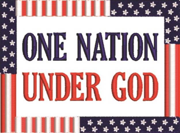 Picture of One Nation Under God Machine Embroidery Design