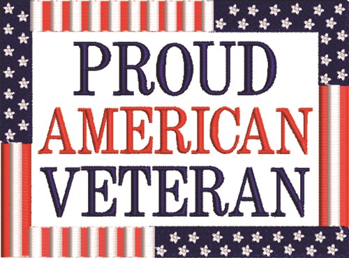 Proud American Veteran Machine Embroidery Design