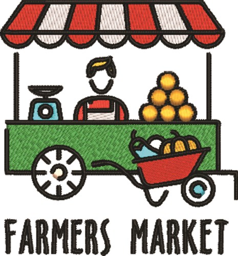 Farmers Market Stand Machine Embroidery Design