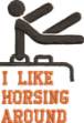 Picture of I Like Horsing Around Machine Embroidery Design
