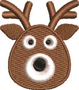Picture of Kawaii Reindeer Head Machine Embroidery Design