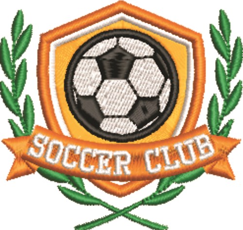 Soccer Club Crest Machine Embroidery Design