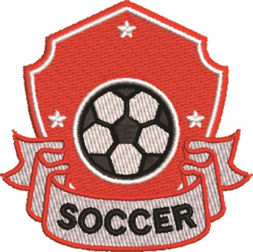 Soccer Crest 7B Machine Embroidery Design