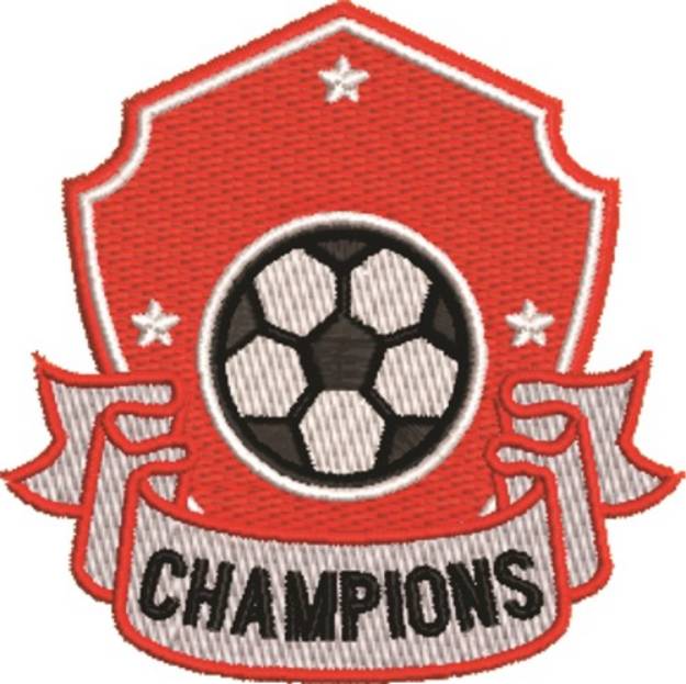 Picture of Soccer Crest 7C Machine Embroidery Design