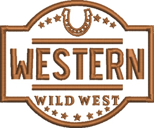 Western Wild West Machine Embroidery Design