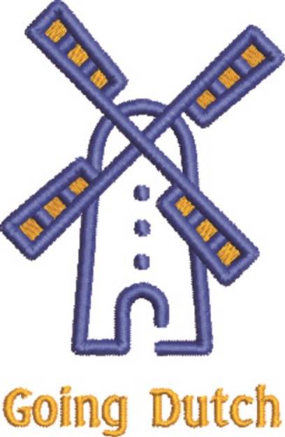 Picture of Going Dutch Windmill Machine Embroidery Design