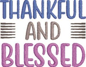 Picture of Thankful And Blessed Machine Embroidery Design
