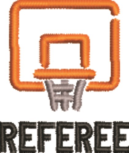 Basketball Referee Machine Embroidery Design