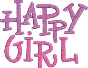 Picture of Happy Girl Machine Embroidery Design