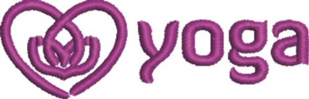 Picture of Love Yoga Machine Embroidery Design