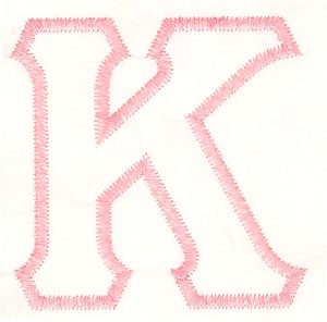 Greek Kappa Applique Machine Embroidery Design