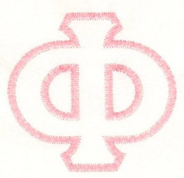 Picture of Greek PHI Applique Machine Embroidery Design