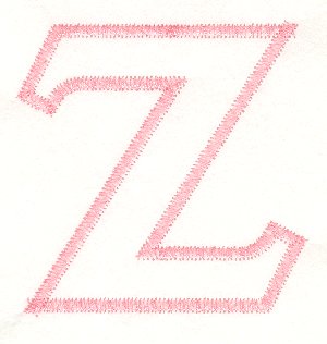 Greek Zeta Applique Machine Embroidery Design