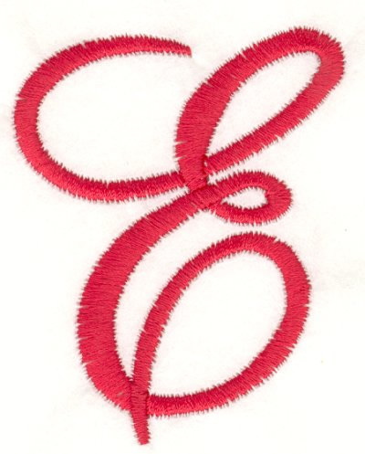 Fancy Monogram E Machine Embroidery Design
