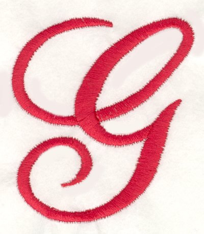Fancy Monogram G Machine Embroidery Design