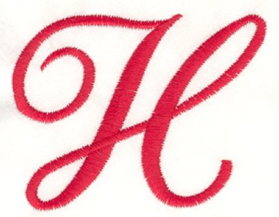 Fancy Monogram H Machine Embroidery Design