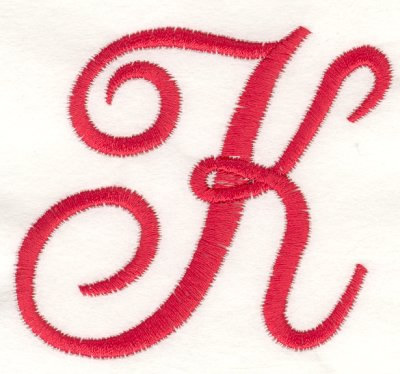 Fancy Monogram K Machine Embroidery Design