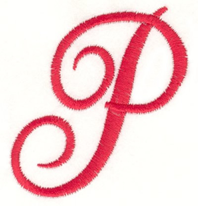 Fancy Monogram P Machine Embroidery Design